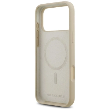 Etui Ochronne do iPhone 17 Pro Max Karl Lagerfeld Silicone KL Sketch MagSafe Brązowy