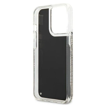 Karl Lagerfeld protective phone case KLHCP13LLGGKBK for Apple iPhone 13 Pro / 13 6.1" black/black hardcase Liquid Glitter Gatsby