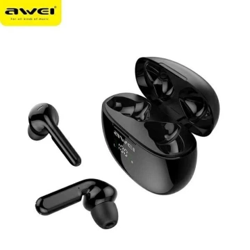 AWEI Bluetooth 5.0 Kopfhörer T15P TWS Dockingstation schwarz/schwarz