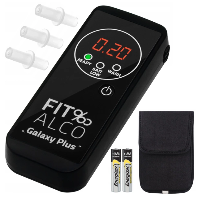 FITalco Galaxy Plus Alkoholtester mit elektrochemischem Platinsensor, elektrochemisch schwarz