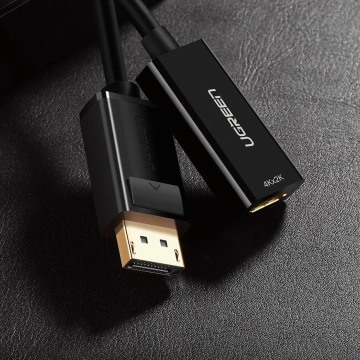 Kabel adaptéru UGREEN z DisplayPort (samec) do HDMI (samice) (jednosměrný) 1080P 60Hz 12bit černý (40362)