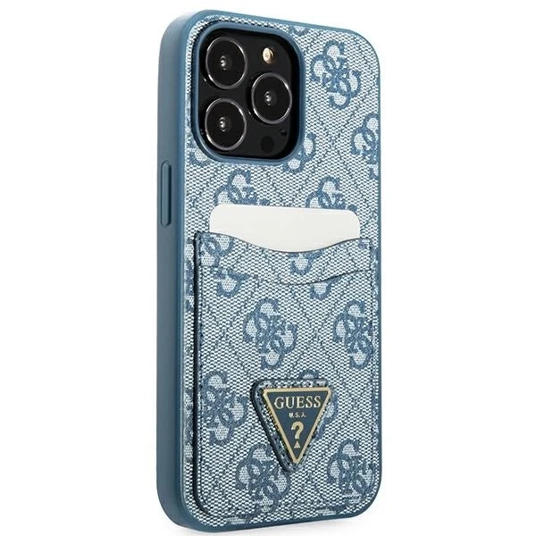 Etui Guess GUHCP13LP4TPB für iPhone 13 Pro / 13 6,1" Hardcase 4G Triangle Logo Cardslot
