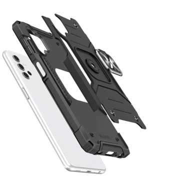 Wozinsky Ring Armour Tvrzené hybridní pouzdro Magnetický držák krytu Samsung Galaxy A73 Silver