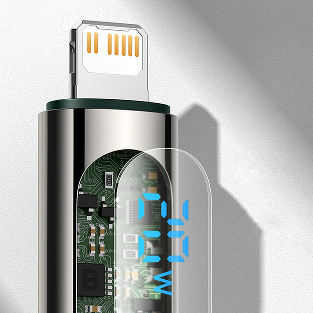 Kabel 2m Baseus Display PD 20W USB-C Type C do Lightning do iPhone Zielony