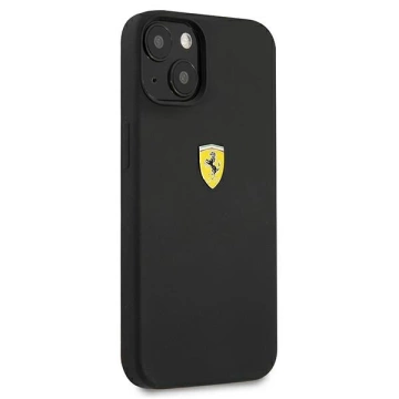 Puzdro pre Ferrari iPhone 13 mini 5,4" čierne/čierne pevné silikónové puzdro