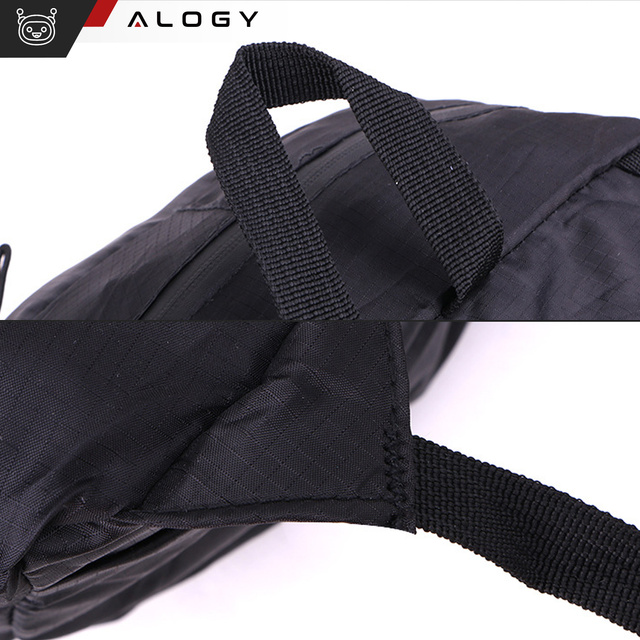 Plecak worek męski damski turystyczny wspinaczkowy mały 20l składany lekki szkolny młodzieżowy miejski wodoodporny Alogy Czarny