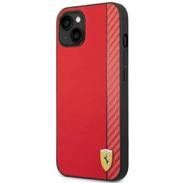 Handyhülle Ferrari FEHCP14MAXRE für Apple iPhone 14 Plus 6.7" rot/rot Hardcase Carbon