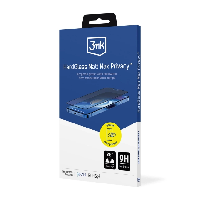 Матове загартоване скло для Apple iPhone 14 Pro - 3mk Hardglass Matt Max Privacy