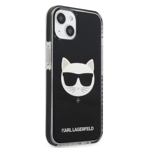 Ochranné pouzdro na telefon Karl Lagerfeld KLHCP13STPECK pro Apple iPhone 13 Mini 5,4" hardcase černá/černá Choupette Head