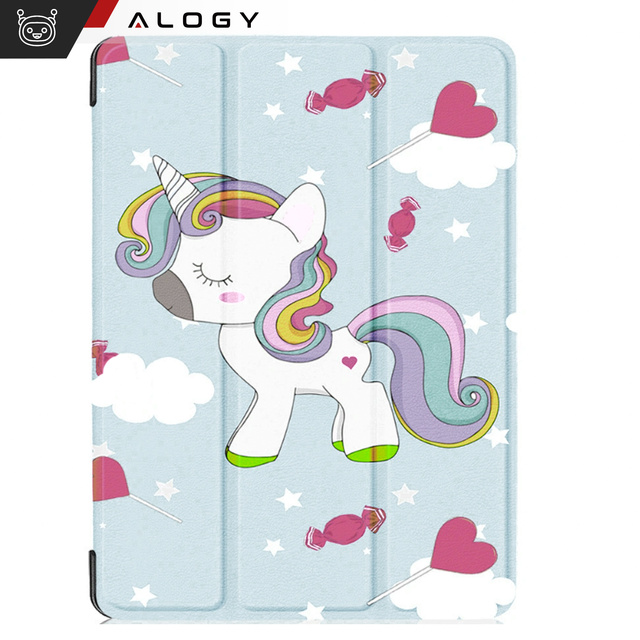 Case for Samsung Galaxy Tab A9 2023 8.7" X110/X115 Tablet Cover Case Alogy Book Cover Unicorn Unicorn Blue Glass