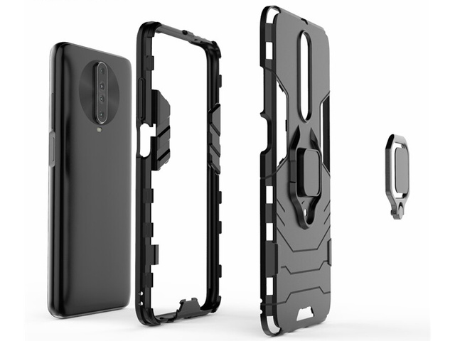 Чохол Alogy Stand Ring Armor для Xiaomi Poco X2 black Glass