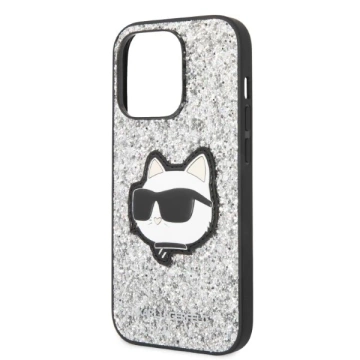 Etui Karl Lagerfeld KLHCP14LG2CPS für iPhone 14 Pro 6,1" Hardcase Glitter Choupette Patch