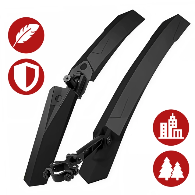 Błotniki rowerowe zestaw przód i tył komplet wachlarze uniwersalne Błotnik rowerowy chlapacze Czarne