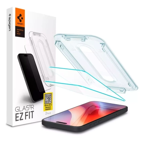 Tvrdené sklo Spigen Glas.Tr "Ez Fit" 2-balenie pre iPhone 16 Pro Clear