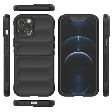Pouzdro Magic Shield Case pro iPhone 12 Pro Max flexibilní pancéřový tmavě modrý kryt