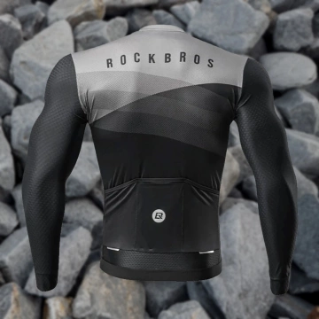 Rockbros 15120009005 Long Sleeve Cycling Jersey Spring/Summer XXL - Black