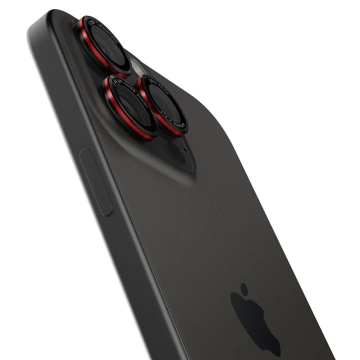 Spigen Optik Pro L-séria Glas.Tr "Ez Fit" chránič fotoaparátu 2-balenie pre iPhone 14 Pro / Pro Max / 15 Pro / Pro Max / 16 Pro / 16 Pro Max čierny