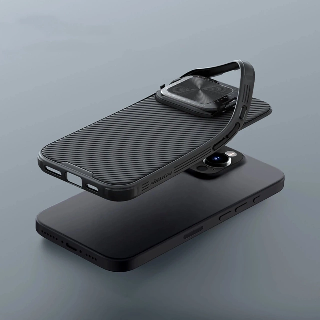 Etui do iPhone 16 Pro Max Nillkin CamShield Prop z podstawką Czarne