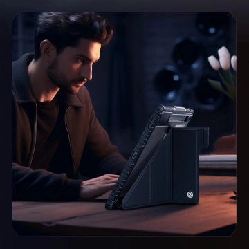 Шкіряний чохол Nillkin Bumper Leather Case Pro для Samsung Galaxy Tab S9 Ultra - чорний