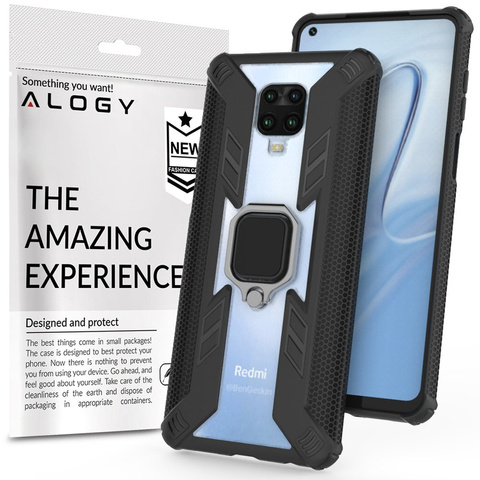 Pancerne etui Alogy Ring Carbon Holder pro Xiaomi Redmi Note 9S/ Pro/ Max