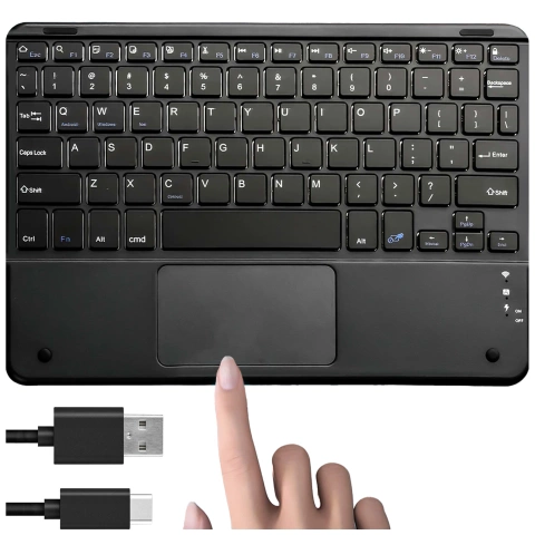 Bezdrátová klávesnice s Bluetooth touchpadem touchpad pro PC TV tablet USB-C Alogy Wireless Black