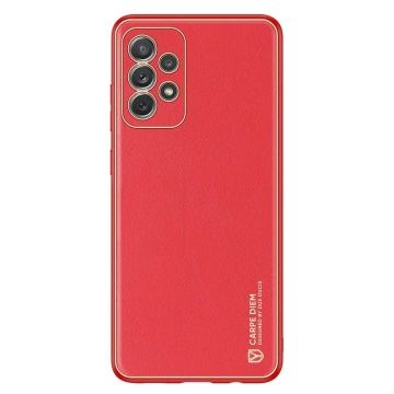 Elegantní kryt pouzdra Dux Ducis Yolo z ekologické kůže pro Samsung Galaxy A72 4G červený