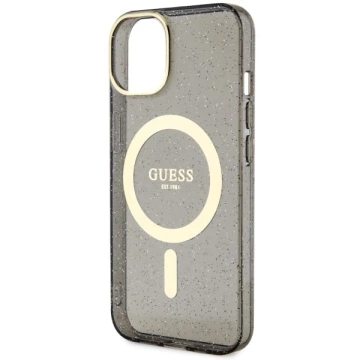 Etui Guess GUHMP14SHCMCGK do iPhone 14 6.1" hardcase Glitter Gold MagSafe