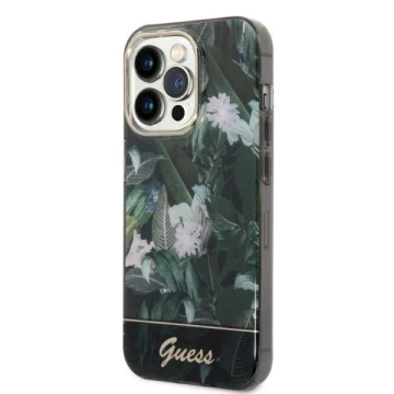 Guess phone case for iPhone 14 Pro 6.1" green/green hardcase Jungle Collection