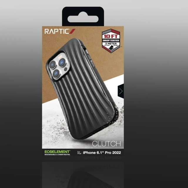 Raptic Clutch Case iPhone 14 Pro black back cover