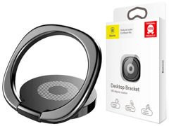 Baseus ring kovový držák na telefon Desktop Bracket černý