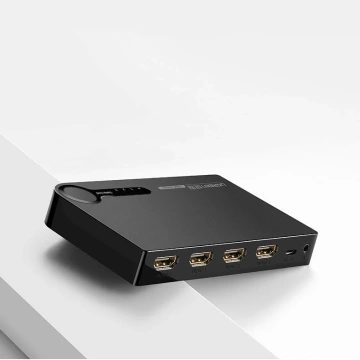 Uzelený prepínač rozdeľovač HDMI – 3x HDMI 3D 4K 7,5 Gb/s 36 bitov na kanál čierny (40234)