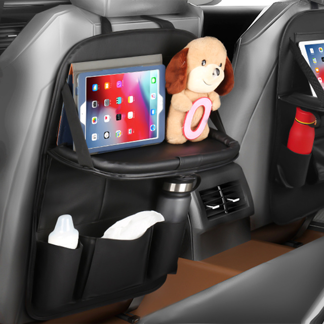 Alogy Schwarz Organizer 2 Halterungen für Auto Autos Reisetisch Autositzschutz Rückenlehne Rückenlehne Sitz