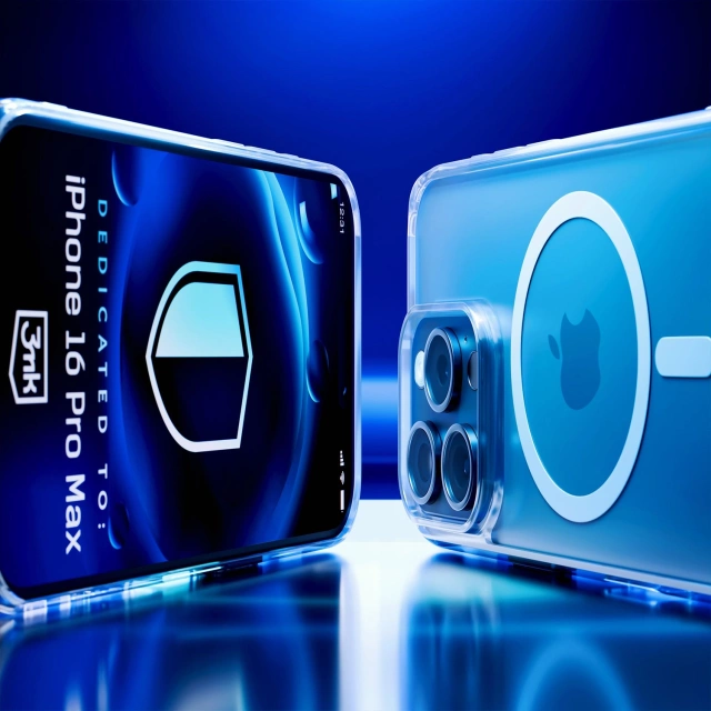 Hülle für Apple iPhone 16 Pro Max für MagSafe 3mk MagCase verstärktes Gehäuse gepanzerte transparente Rückseite