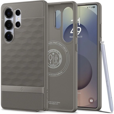 Samsung Galaxy S25 Ultra Ash Gray Spigen Parallax Mag MagSafe Case