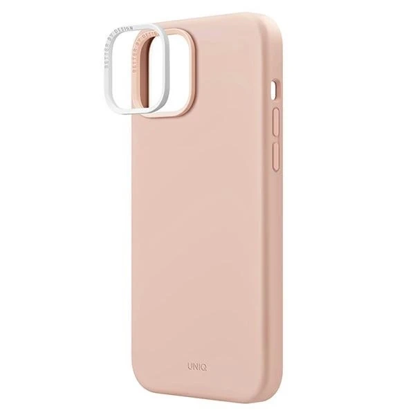 Чохол UNIQ Lino Hue для iPhone 14 Plus 6.7" Magclick Charging pink/blush pink