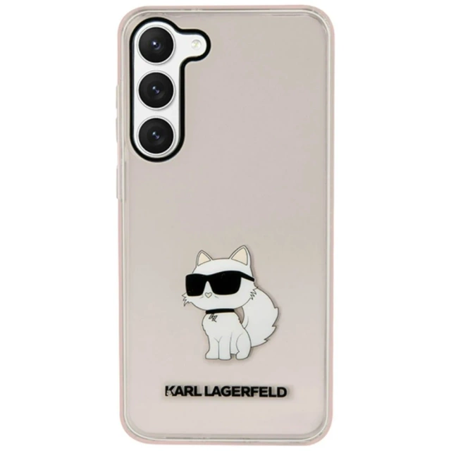 Захисний чохол для телефону Karl Lagerfeld KLHCS23SHNCHTCP для Samsung Galaxy S23 S911 pink/pink hardcase Ikonik Choupette