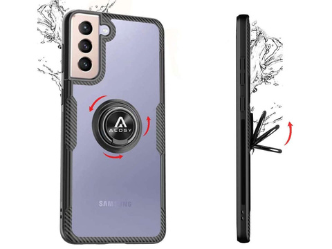 Etui Alogy Ring Holder Clear Armor для Samsung Galaxy S21 Plus czarne