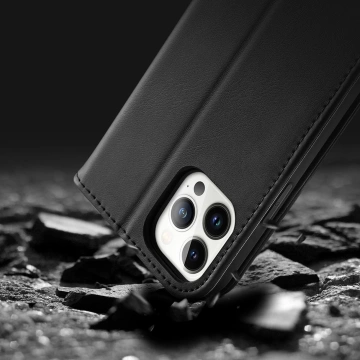 Dux Ducis Hivo Leather Flip Cover Genuine Leather Wallet for Cards and Documents iPhone 14 Pro Коричневий