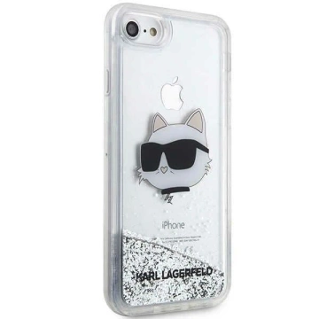 Захисний чохол для телефону Karl Lagerfeld KLHCI8LNCHCS для Apple iPhone 7/8/ SE 2020/2022 silver/silver hardcase Glitter Choupette Head