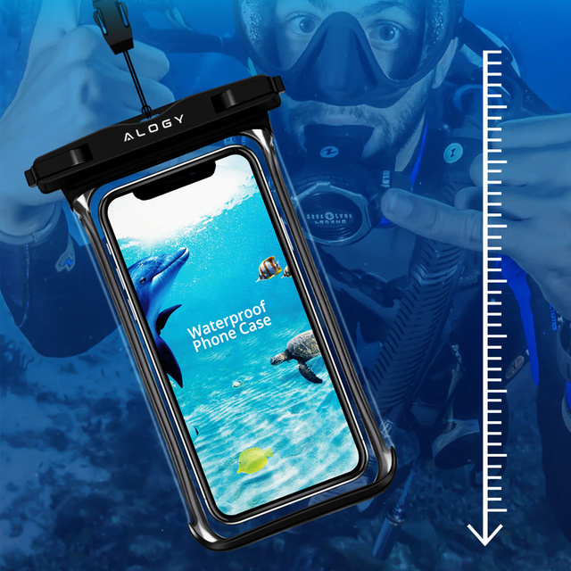Alogy x2 waterproof case waterproof universal IPX8 to 6.5 Black