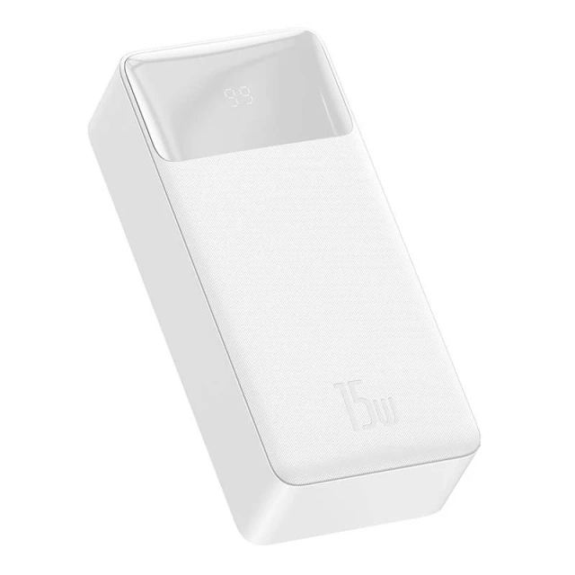 Baseus Bipow 30000mAh Powerbank, 2xUSB, USB-C, 15W (white)