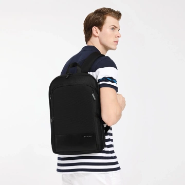 Водонепроникний рюкзак Bange для ноутбука 15.6", city traveler, 45х30х16 см, для роботи, літака, чоловічий, жіночий, з USB портом Чорний