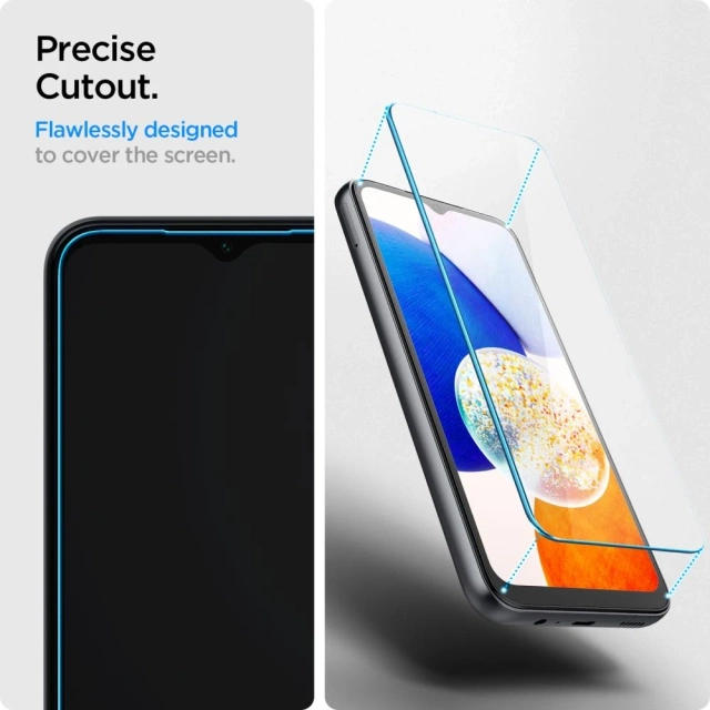 Spigen Glas.tR Slim 2er-Pack gehärtetes Glas für Samsung Galaxy A15 4G / 5G / A25 5G Klar