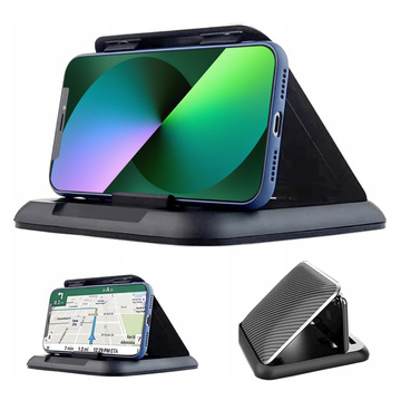 Автотримач Alogy Carbon для телефону до 6,8 дюймів, GPS, кокпіт Чорний