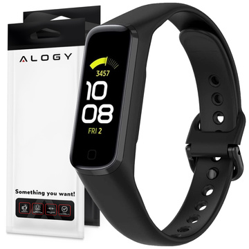Спортивний каучуковий ремінець soft Alogy strap для Samsung Galaxy Fit 2 SM-R220 Black