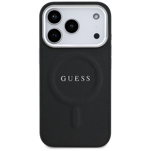 Etui Guess Classic Logo MagSafe na iPhone 17 Pro - Czarny