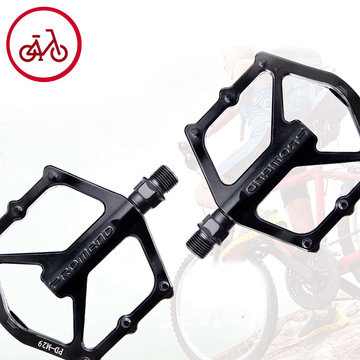 Platform bicycle pedals for MTB bicycles, aluminum 9/16" Black aluminum set [2 pcs.]