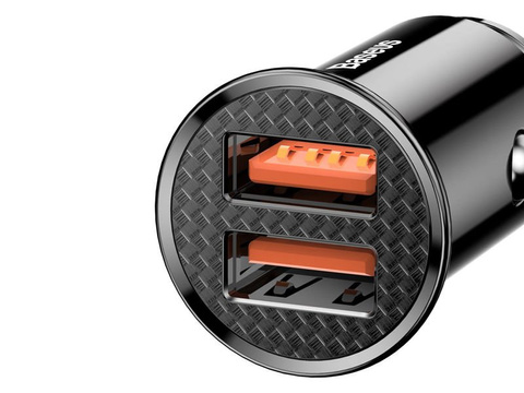 Baseus Dual Quick QC 3.0 2x USB 30W autonabíjačka čierna