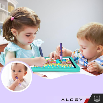 2x Стилус ємнісний сенсорний екран для телефону планшета Alogy Stylus Pen для дітей 10 см синій