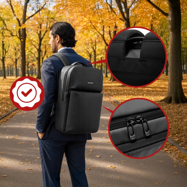 Vodotesný batoh Bange 26L na notebooky do 15,6" – priestranný a pohodlný, odolný a priedušný, do mesta aj na cesty, do práce a lietadla, unisex – sivý